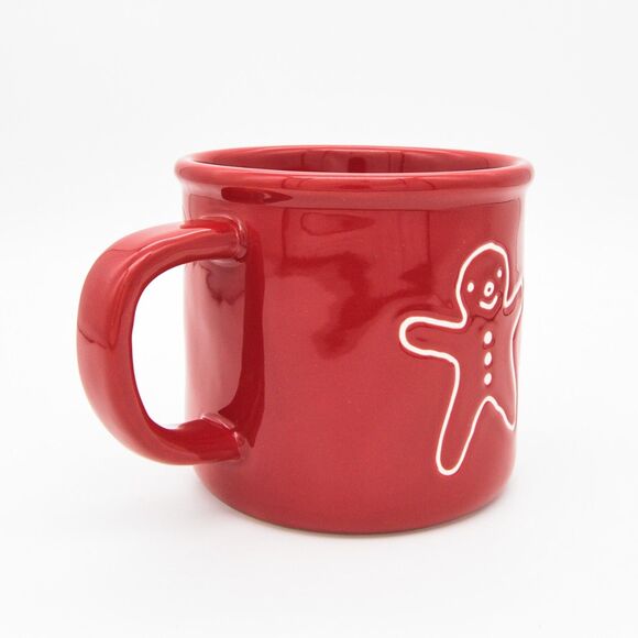 Red Rae Dunn Mug, Hot Cocoa 16oz Ceramic Double-Sided Camping Mug, Christmas Mug - Picture 5 of 10